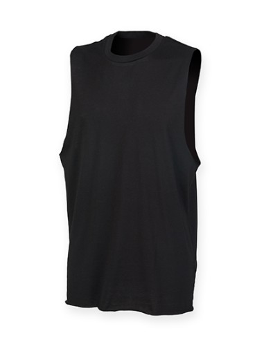 S-SF232-Mens High Neck Slash Armhole Vest